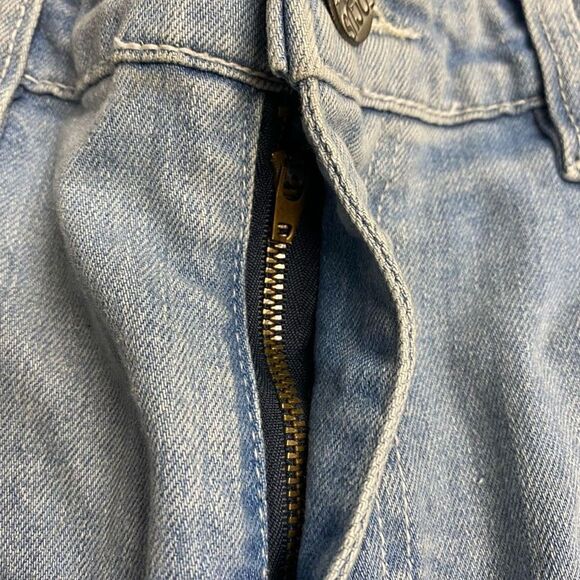 FOCUS Men’s Distressed Patch Jeans Size 34/30 Blue With Multicolored Patchwork‎ - Picture 6 of 11